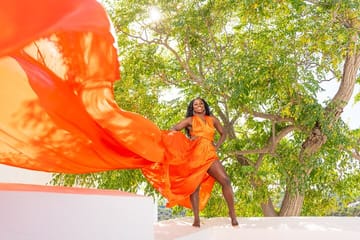 Private Flying Dress Photoshoot at Grand Canyon Village