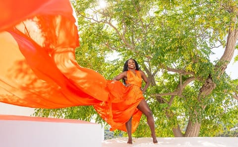 Private Flying Dress Photoshoot at Grand Canyon Village
