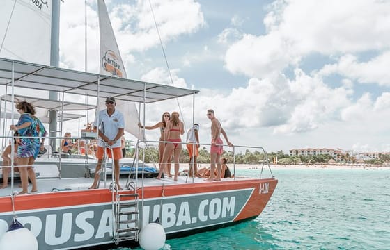 Aruba Private Catamaran Charter with Snorkeling, Open Bar, and a Meal