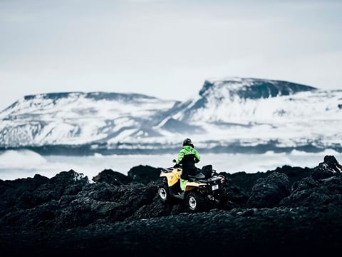 ATV riding in winter
