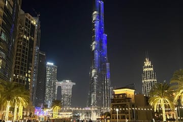 Burj Khalifa Fountains and Sunset at Dubai Creek Tour