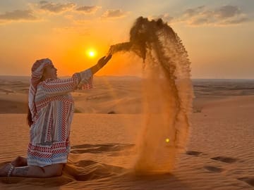 Evening Desert Safari Camel Ride Live Shows Shisha Dinner