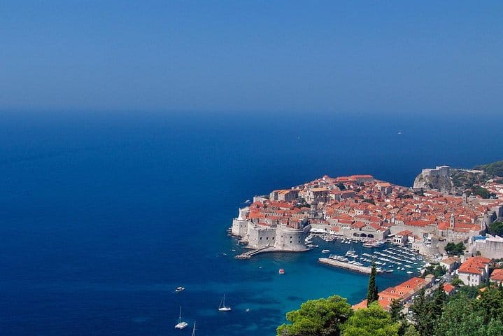 Old town Dubrovnik bathed in the morning sun