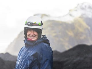 Happy moments during Katla ice cave tour