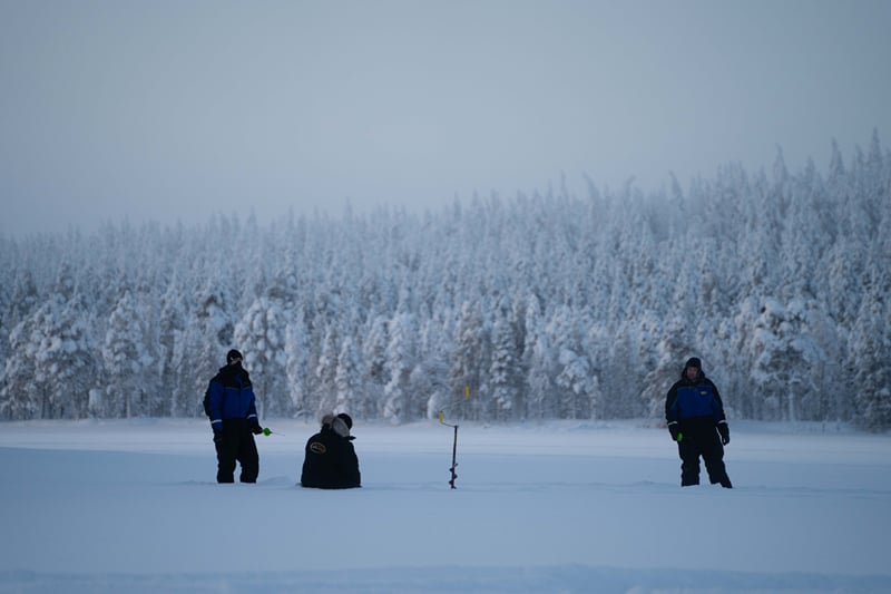 Ice Fishing Trip to Lake Luosujärvi