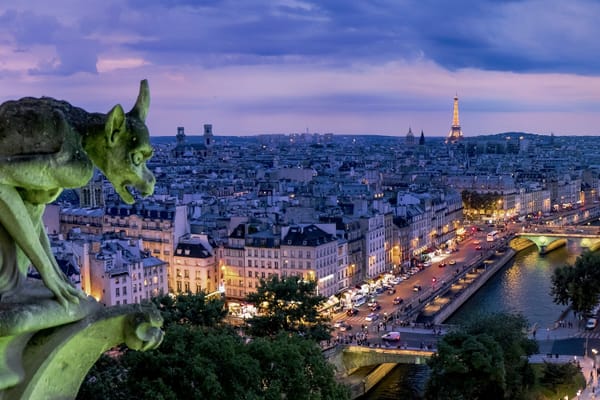 Private Paris Night City Tour with Seine River Cruise and Hotel Pickup by Minivan