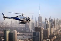 Burj Khalifa during dubai helicopter tour
