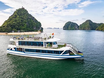 Hercules Luxury Cruise 6 Hours Boat tour from Halong Harbor