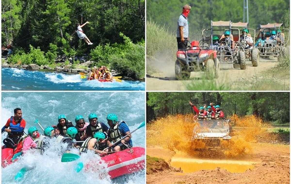 Alanya Super Combo 4-in-1: Rafting, Jeep Safari, Buggy & Zipline