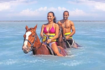 Horse Back Ride with Bamboo Rafting & Limestone Massage Combo from Montego Bay