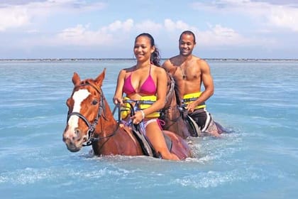 Horse Back Ride with Bamboo Rafting & Limestone Massage Combo from Montego Bay