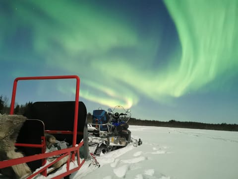Northern Lights Sledge Ride by Snowmobile