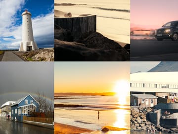 A collage of the different highlights during your Private Akranes Town Tour
