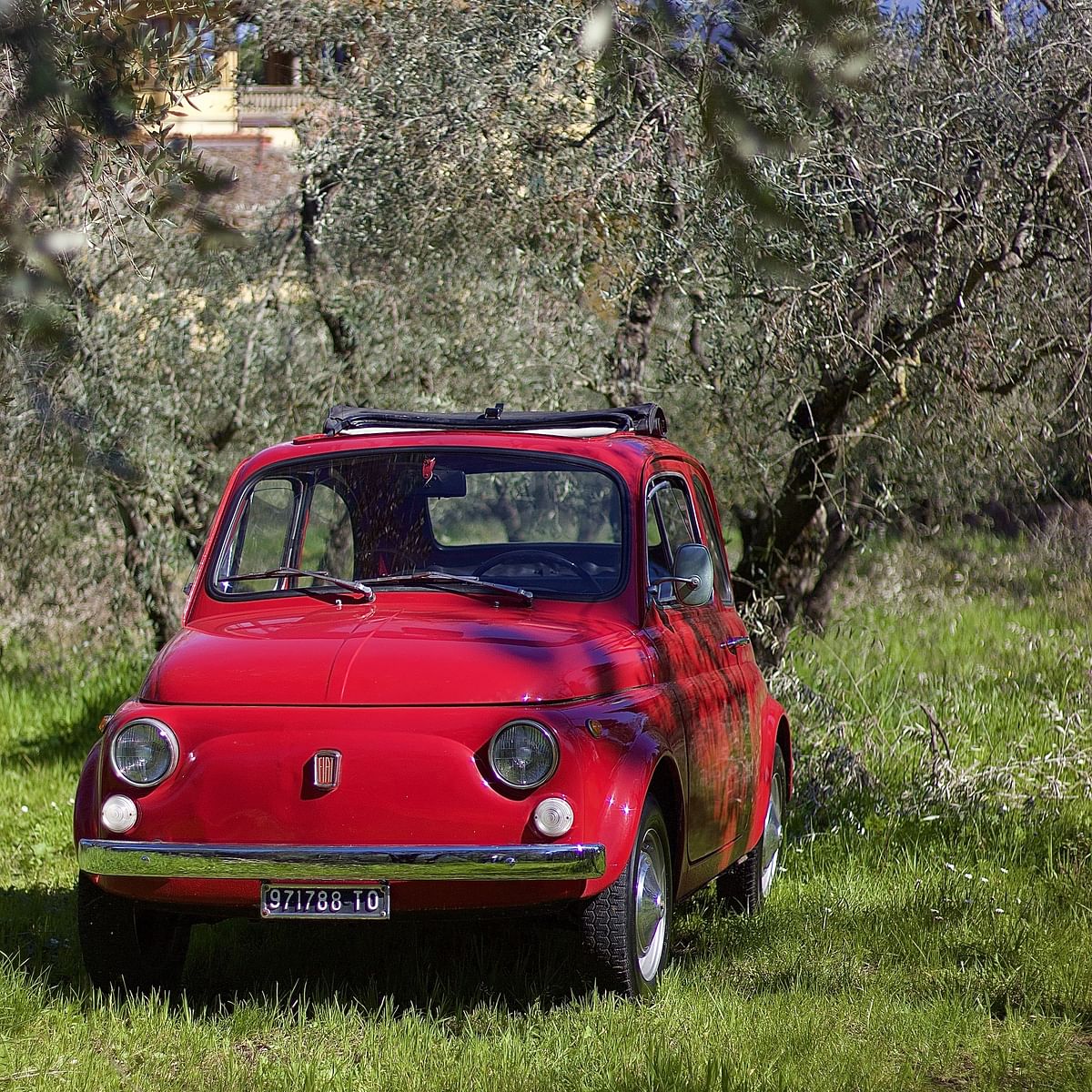 FIAT 500 SUNSET TOUR! Classic Guided Wine Tour in Chianti Wine Region included Tuscan Dinner and tasting (6 hr 30 min)