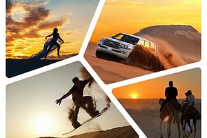  Gold Sunset Desert Safari ,Sand Boarding,Camel Ride,Inland Sea