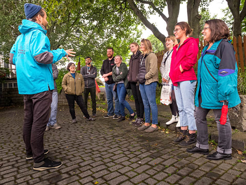 Our expert guide telling stories about the Icelandic trolls
