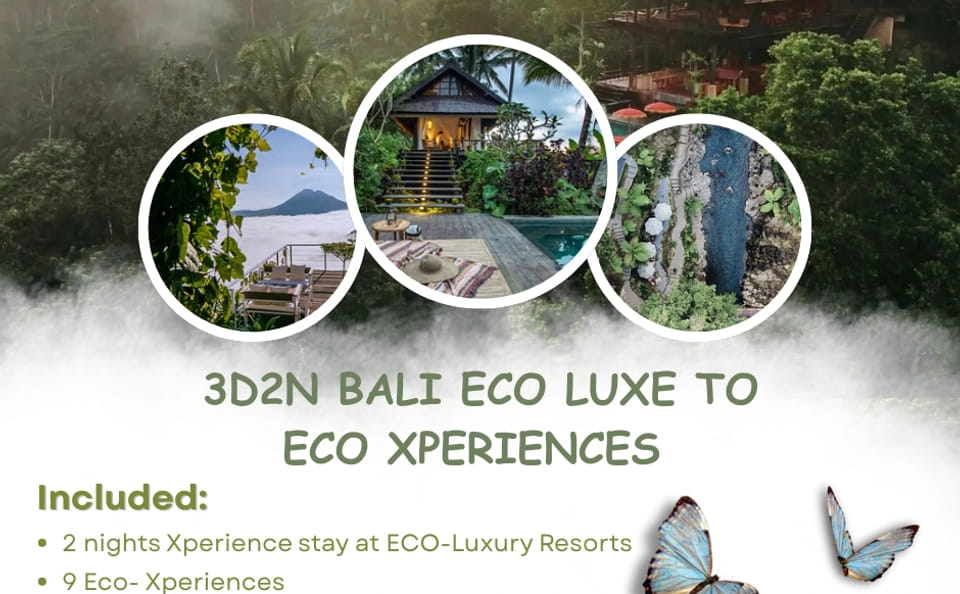Eco-Luxury 3D2N Adventure Tour in Bali's Tampaksiring