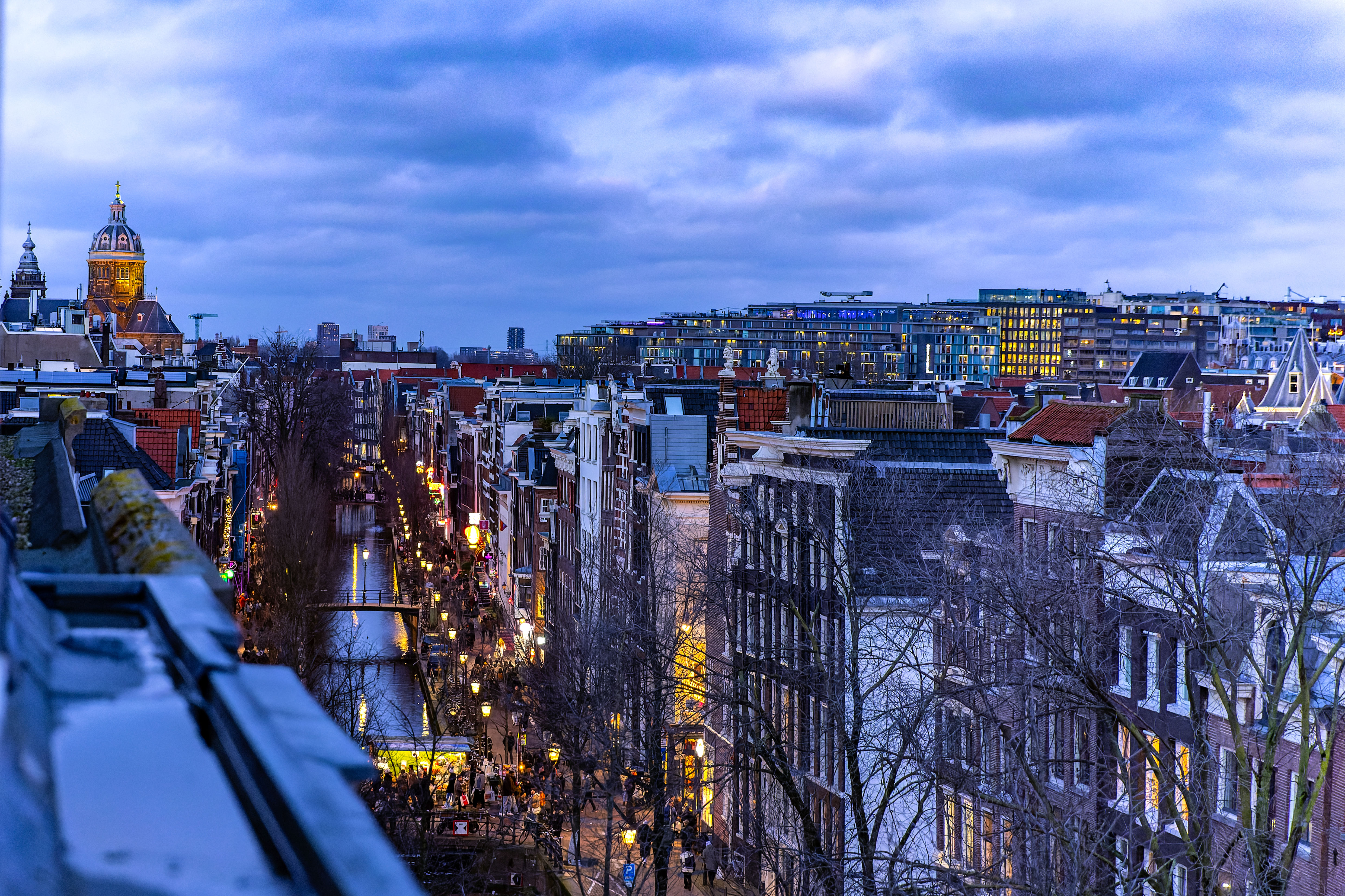 Bird's Eye view from Amsterdam city center