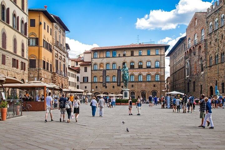 Signoria Square with the statue of Cosimo I on horseback