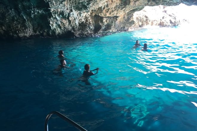 Swimming in Blue Cave