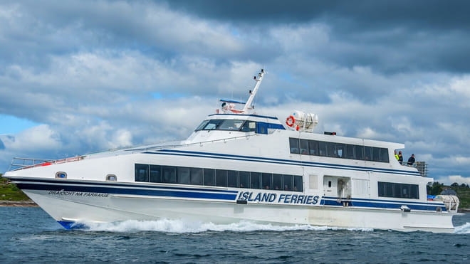 Return ferry ticket from Rossaveal to Inishmore, Aran Island. Self guided. 40 minutes. 2