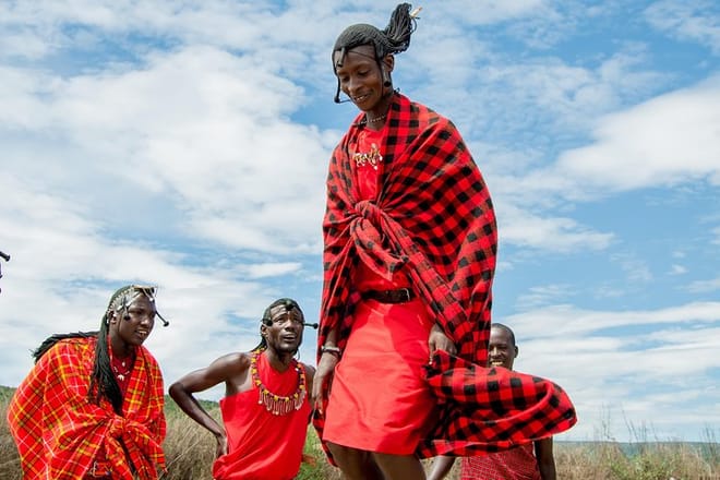 Maasai dancers at Masai Mara