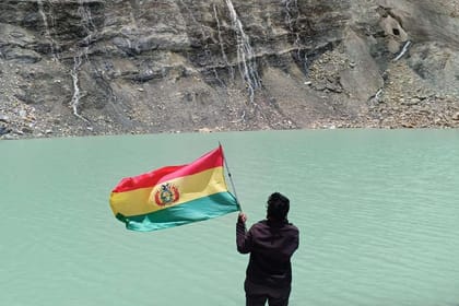 BO-PAZ-08: La Paz | Charquini Lagoon: A Turquoise Mirror in the Heights