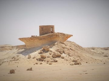West/West-East by Richard Serra tour zekrret west of Qatar, Mushroom rock formation Qatar By Falcon Tours Qatar- Doha
