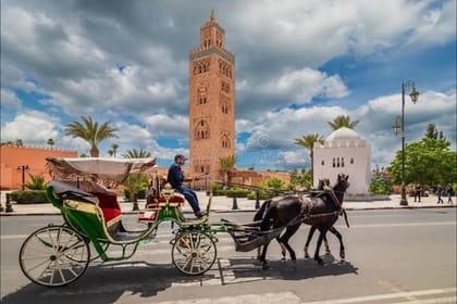 Marrakech: 1H-Horse carriage private tour in madina w/ pick-up