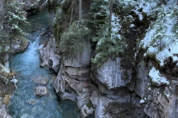 Johnston Canyon Evening Hiking Stroll Through a Serene Canyon