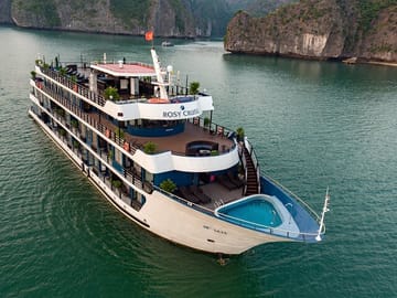 Luxury Rosy Cruise 3 Days Explore Halong Bay Lan Ha Bay Private Balcony