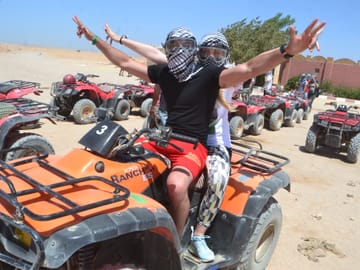 Hurghada Desert Mega Safari: Quad Bike, Buggy, Camel Ride, BBQ Dinner