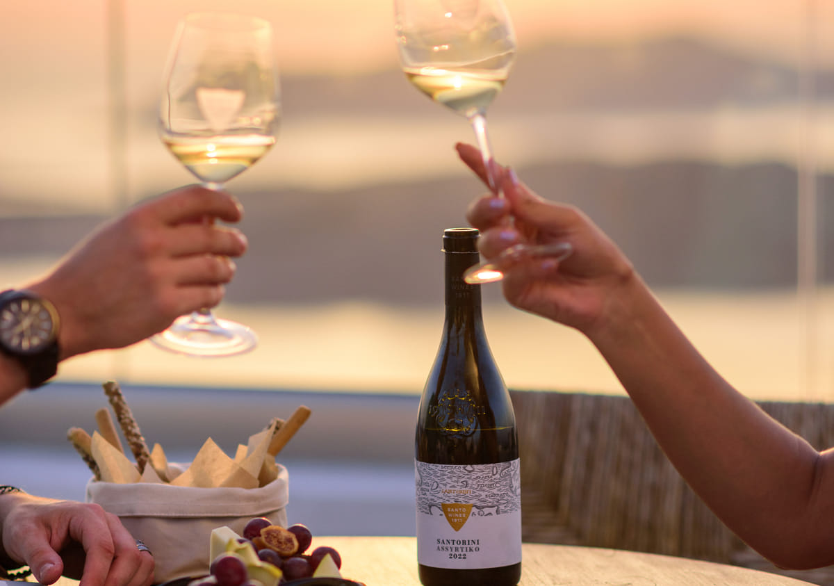 A Taste of Santorini: Dinner at Santo Winery