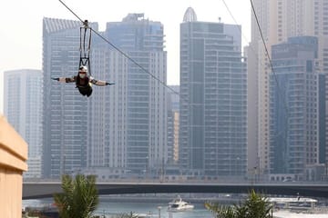 Experience the Dubai Marina Zipline Adventure at XLine