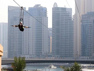 Experience the Dubai Marina Zipline Adventure at XLine