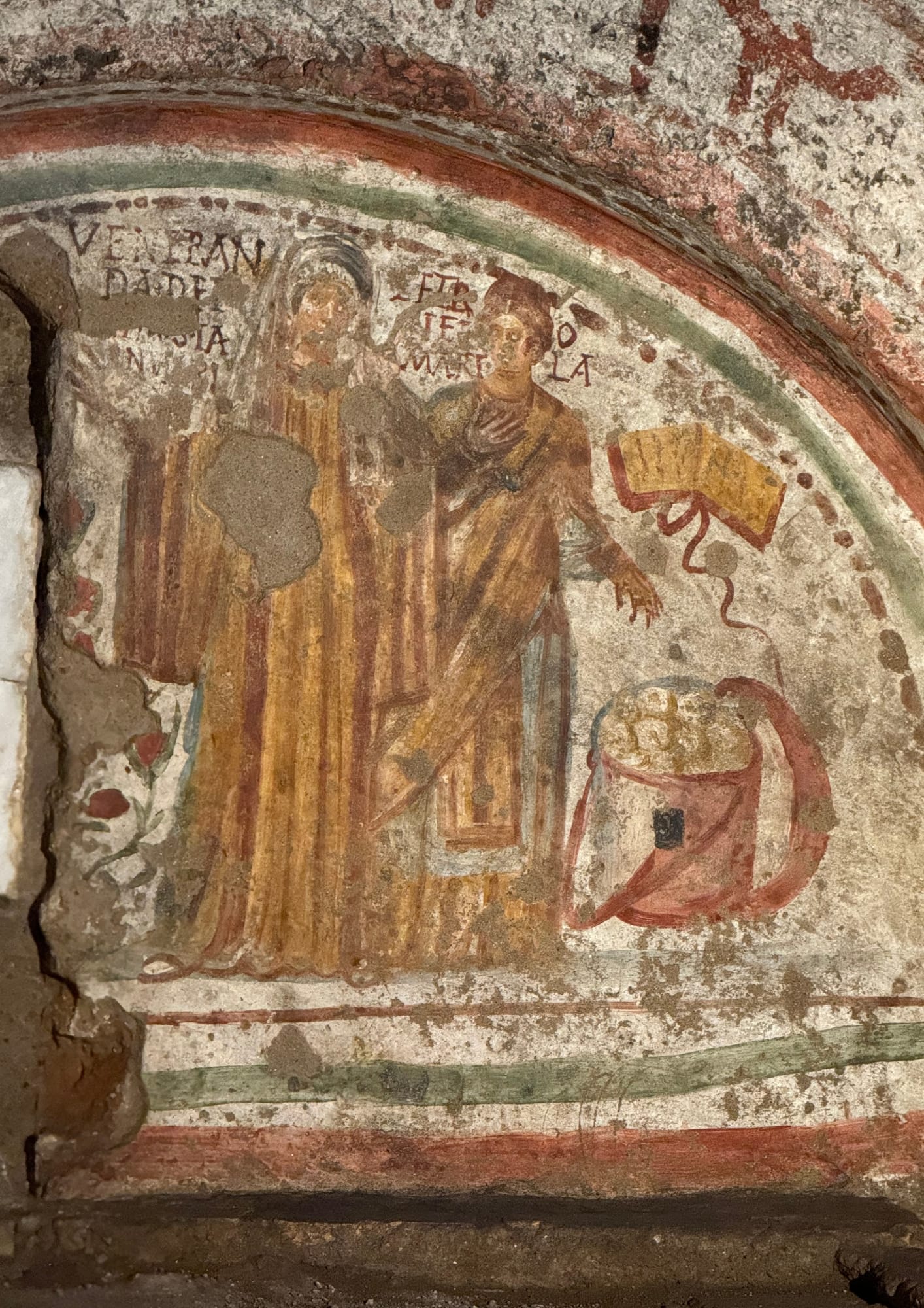 Admire ancient frescoes rich in symbolism and artistry, preserving the cultural depth and spiritual identity of Rome.