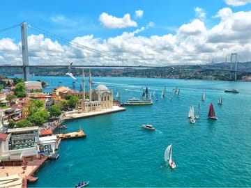 Antalya marina views — boats, blue water, and the relaxed Turkish Riviera vibe.