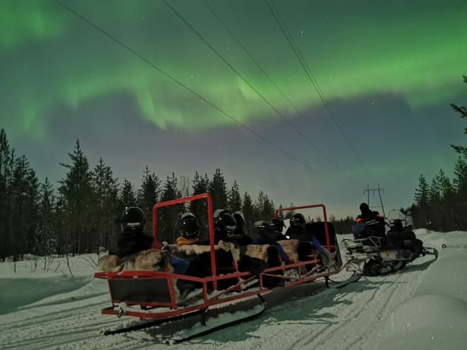 Northern Lights Sledge Ride by Snowmobile photo 3
