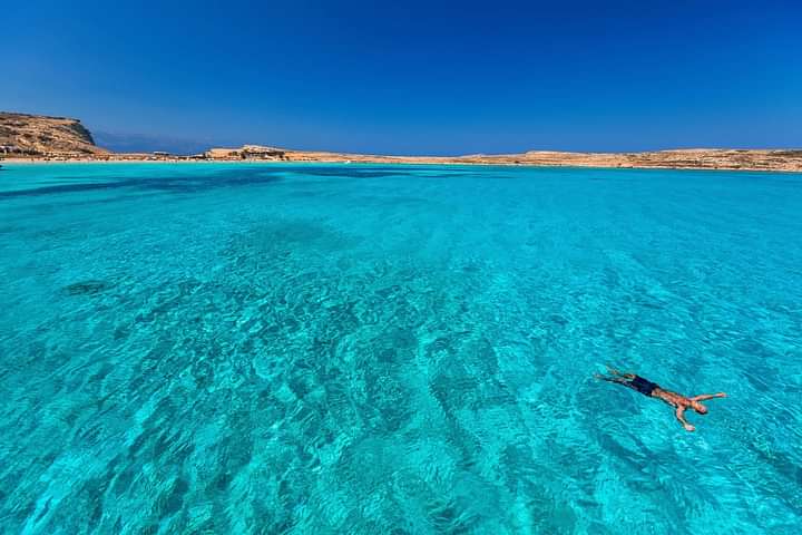 The crystal clear waters of Pori beach in Koufonisia