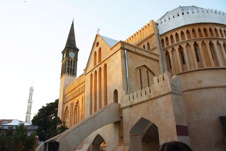 Mosque and church next to each other. Tour includes visit to the Anglican church (old slave market).