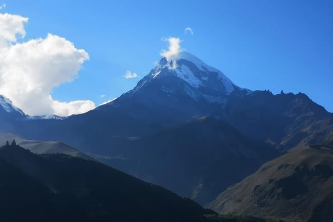 View to Kazbegi mountain