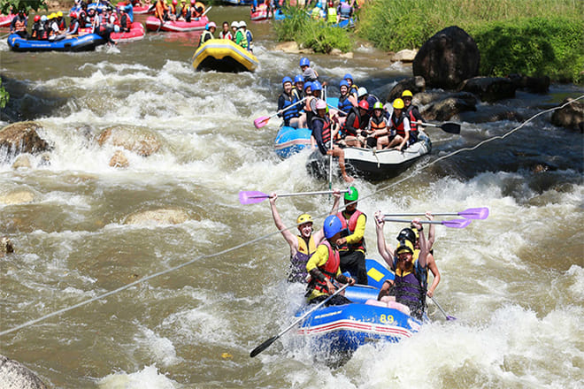 PHUKET-PHANG NGA: Full Day White water Rafting -Zipline 150 M.- Waterfall-Lunch 2
