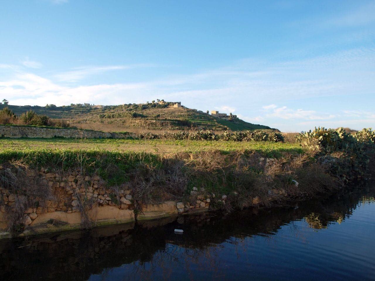 Chadwick Lakes, or Wied il-Qlejgħa, is a system of 19th-century dams built to supply water to the surrounding agricultural fields.