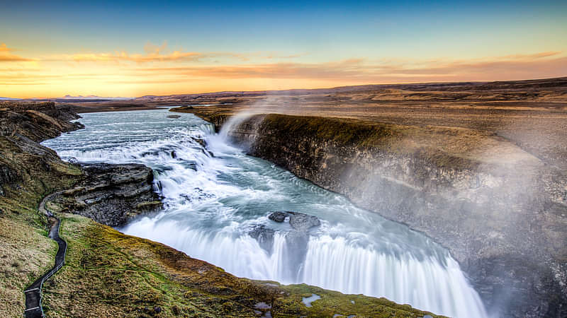 Gullfoss Waterfall on Golden Circle Iceland