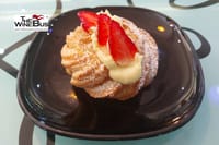 Strawberries and cream pastry
