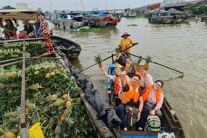 Cai Rang floating market boats Can Tho Mekong Delta