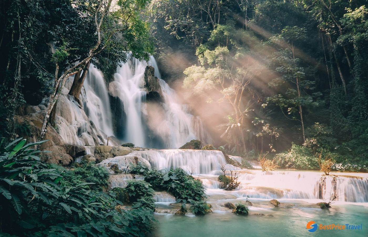 Jungle Trek to Stunning Kuang Si Waterfall & Bear Sanctuary in Luang Prabang