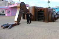 One of the many art installations on Fremont Street