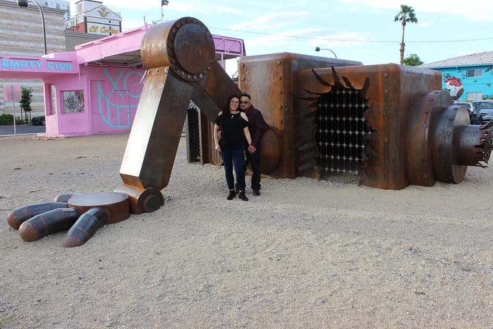 One of the many art installations on Fremont Street