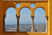 View from over Sintra from the Pena Palace